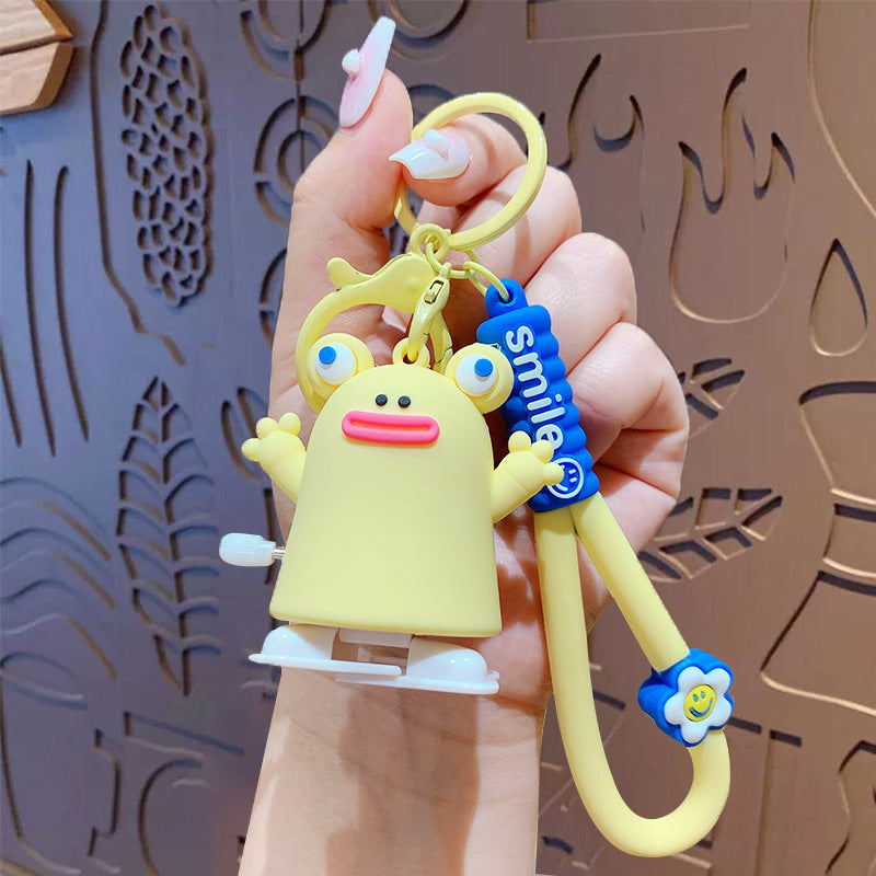 Wholesale Clockwork Frog Toy Plastic Keychain Unzip